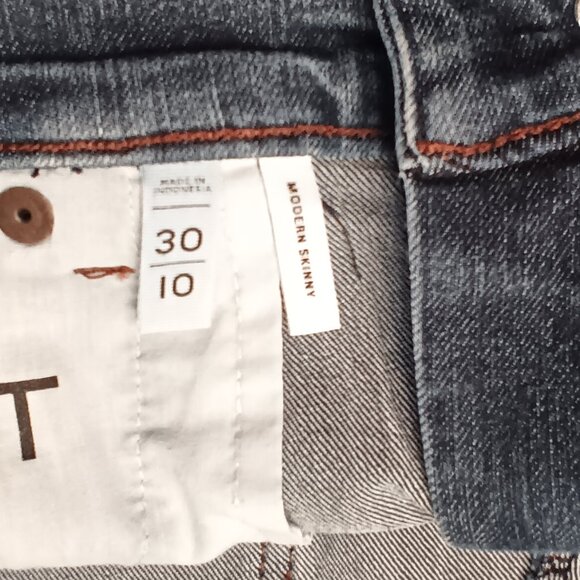 Loft Jeans Size 30/10 Modern Skinny Mid Rise Medium Wash - Picture 5 of 9